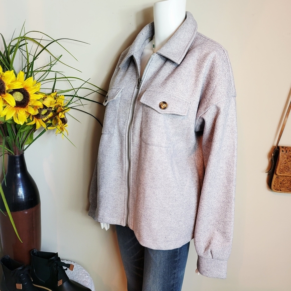 Hem & Thread Light Gray Fully Lined Jacket - Picture 7 of 9